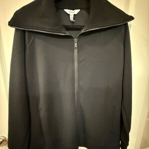 SPANX Air Essentials Black Full Zip Top Size Medium